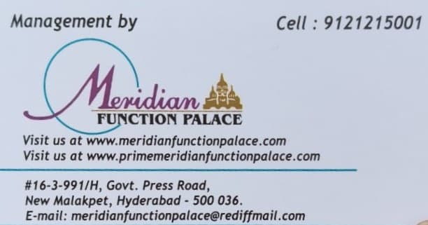 Meridian Function Palace — Function Hall in Hyderabad